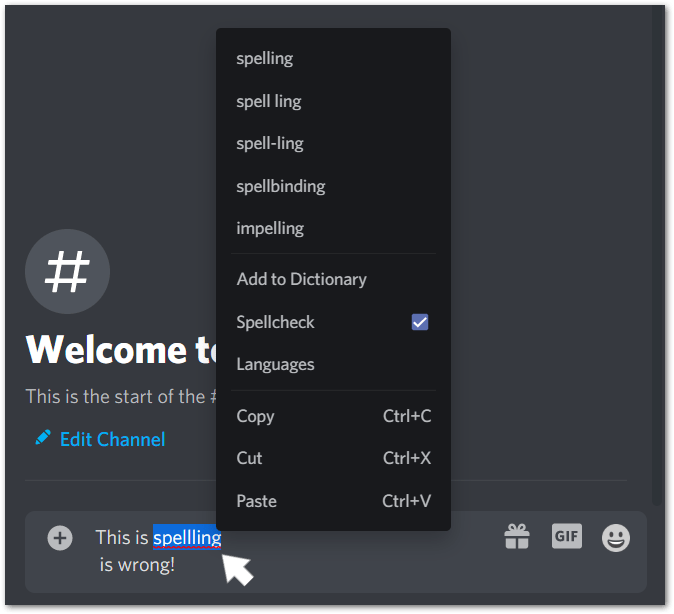 Discord Spell Check feature