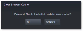 clear Steam web browser cache through client settings to fix Steam Store not working or loading