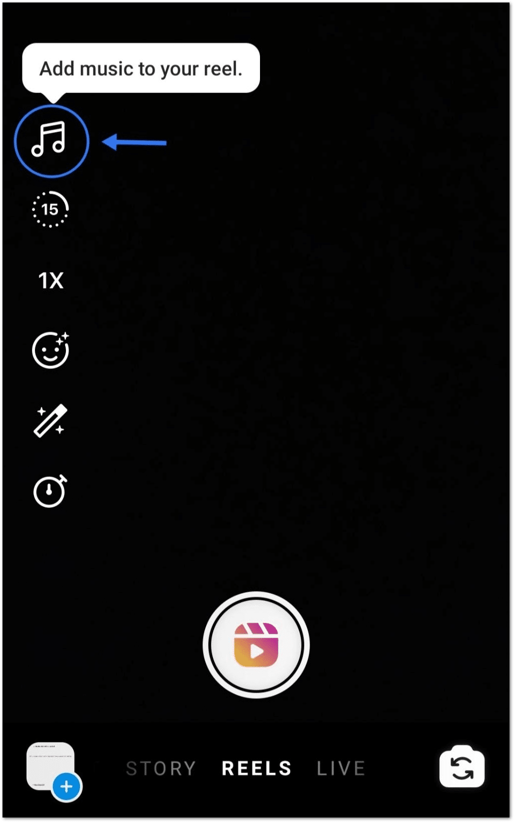 tap the audio option to fix Instagram reels audio not working