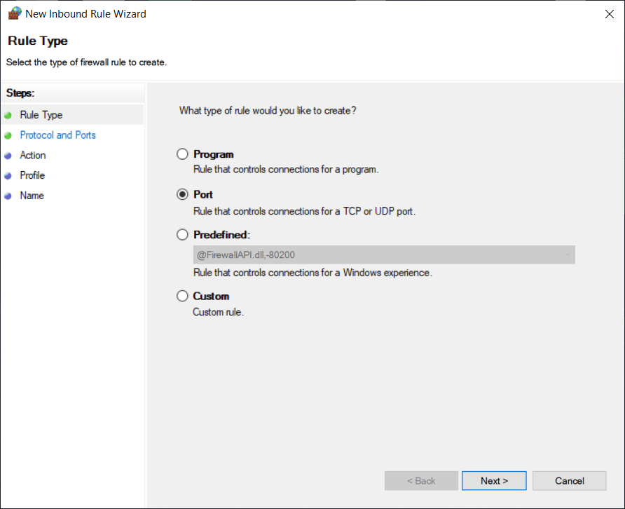 adding Steam ports to allow it through Firewall on Windows to fix can't sign in or log in to Steam