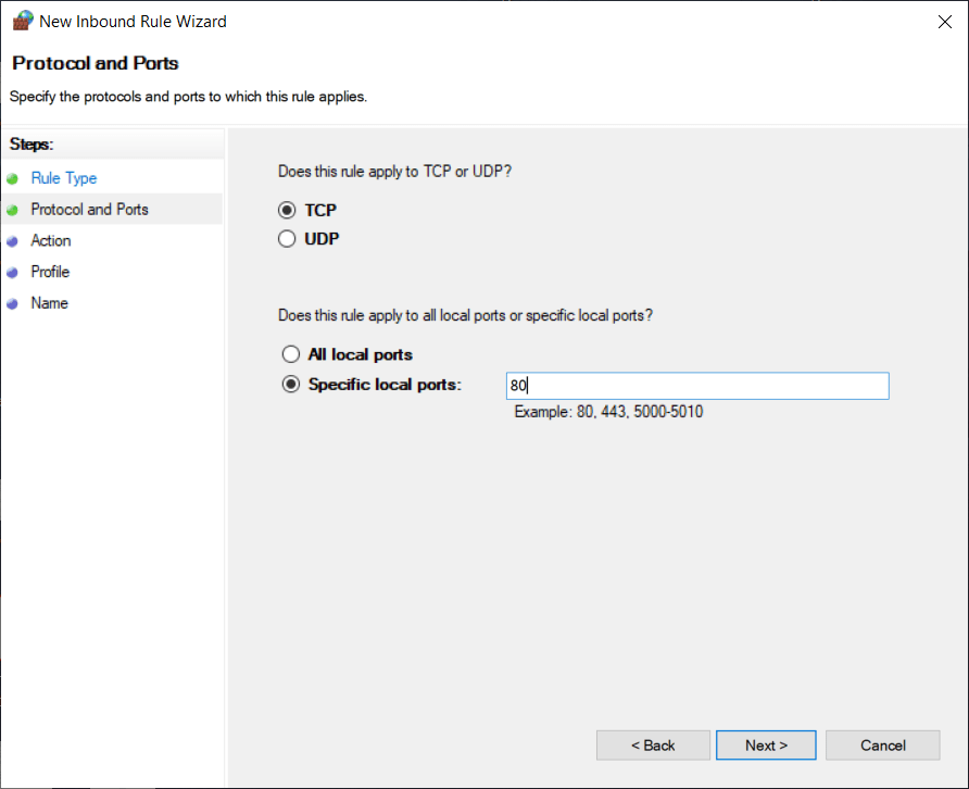 adding Steam ports to allow it through Firewall on Windows to fix can't sign in or log in to Steam