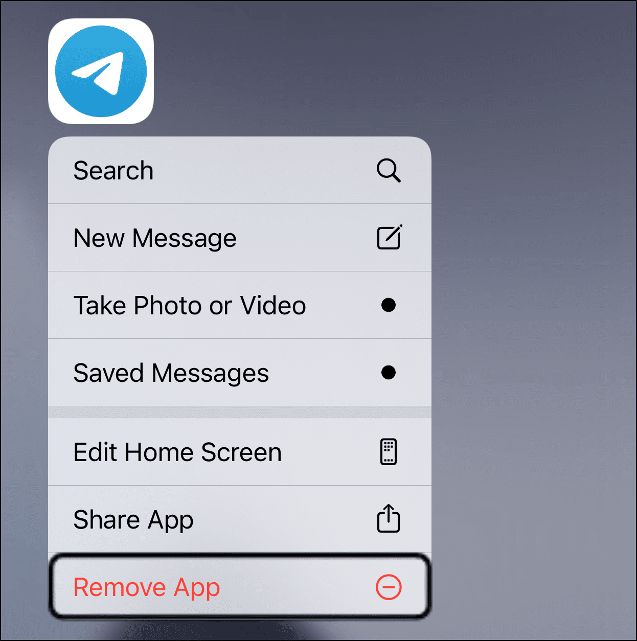 completely uninstall Telegram to reinstall it and fix notifications not working or showing