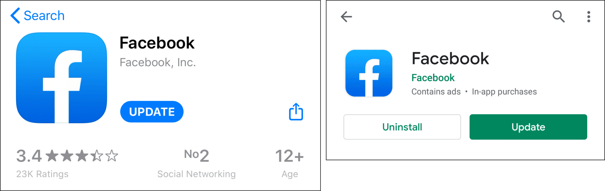 Updated your Facebook app to fix Facebook Marketplace not working