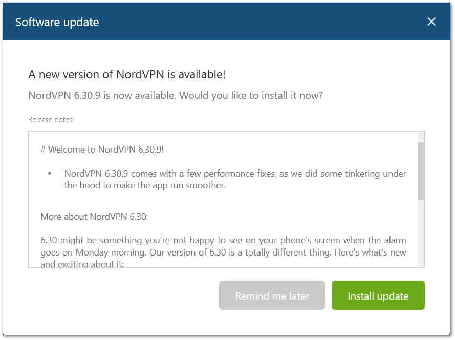 update VPN app on Windows or macOS PC to fix netflix not working with vpn or proxy error