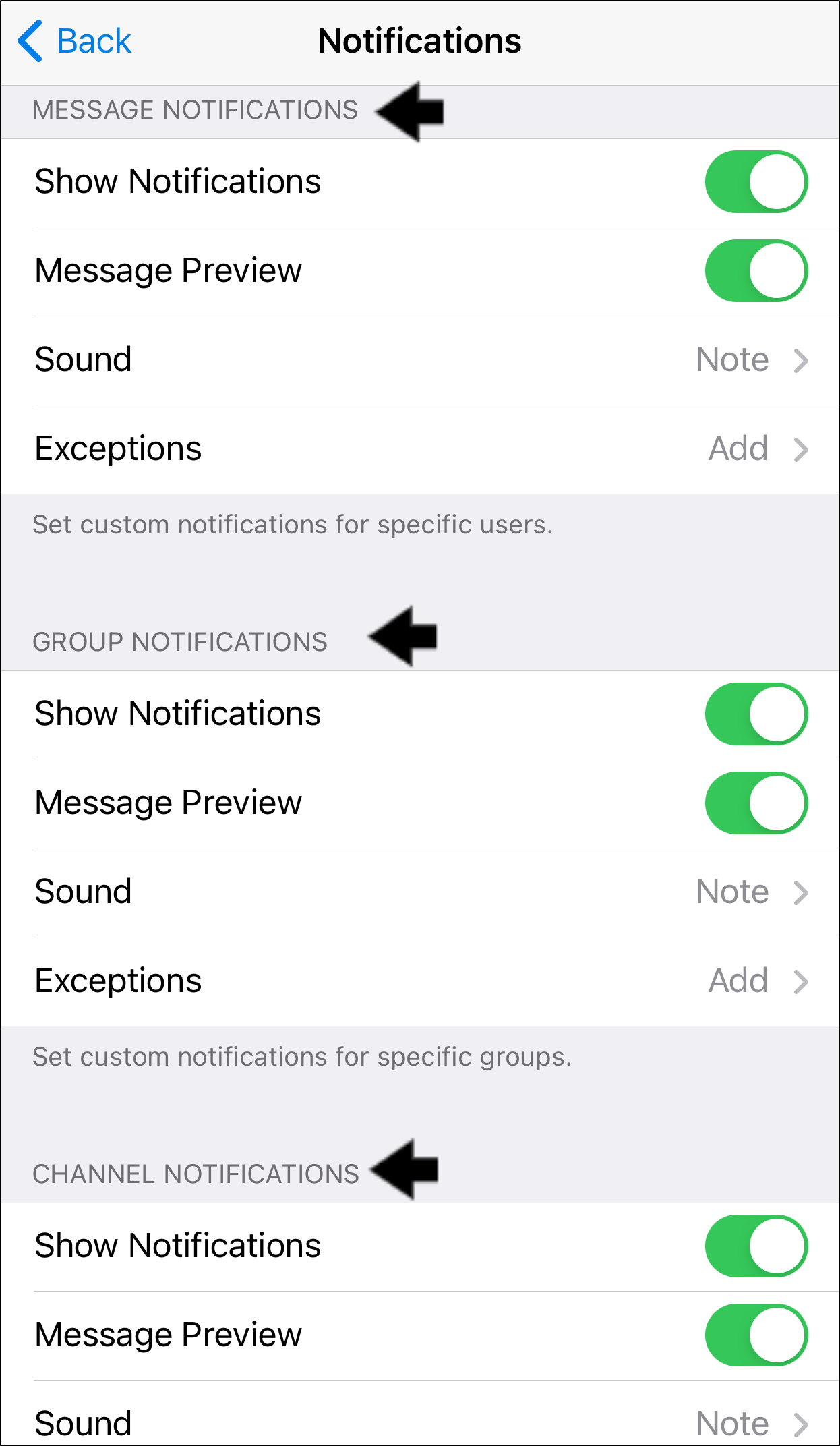 enable app notifications on Telegram on iOS to fix notifications not showing or working