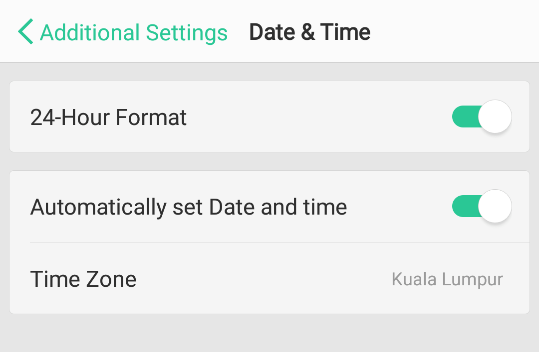 automatically set date and time settings on Android to fix Facebook Games not working or loading