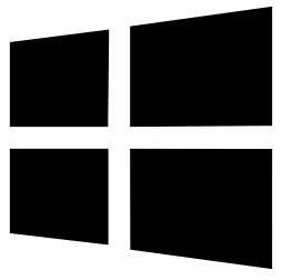 windows logo black and white