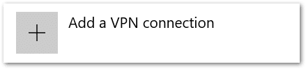 manually set up VPN through settings on Windows 10