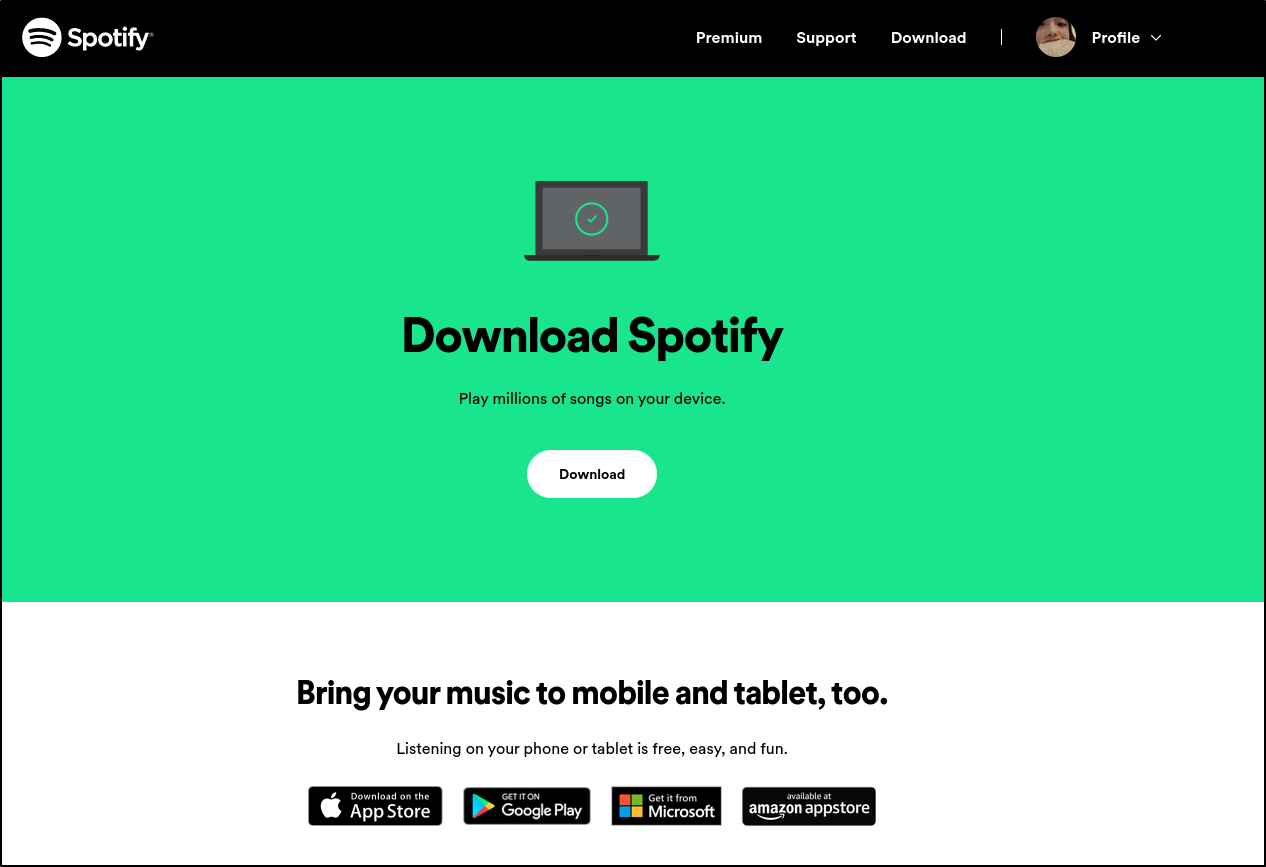 download and install Spotify desktop app on Windows and macOS to reinstall to fix Spotify offline downloads songs or playlists not working, playing or greyed out