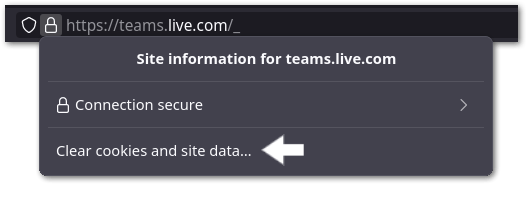 clear Microsoft Teams web browser data and cache to fix Microsoft Teams screen share black/blank screen or not working