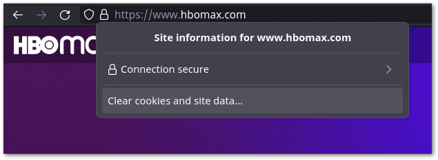 clear HBO Max cookies and site data to fix can't log in to HBO Max or the sign in button is not working greyed out