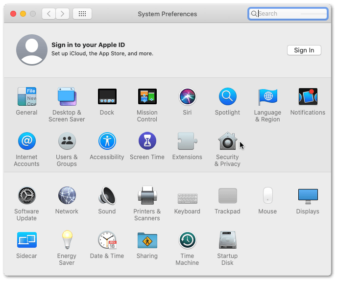 access security and privacy settings through macOS system preferences to enable Microsoft Teams through firewall to fix chat messages not sending, showing, loading or working