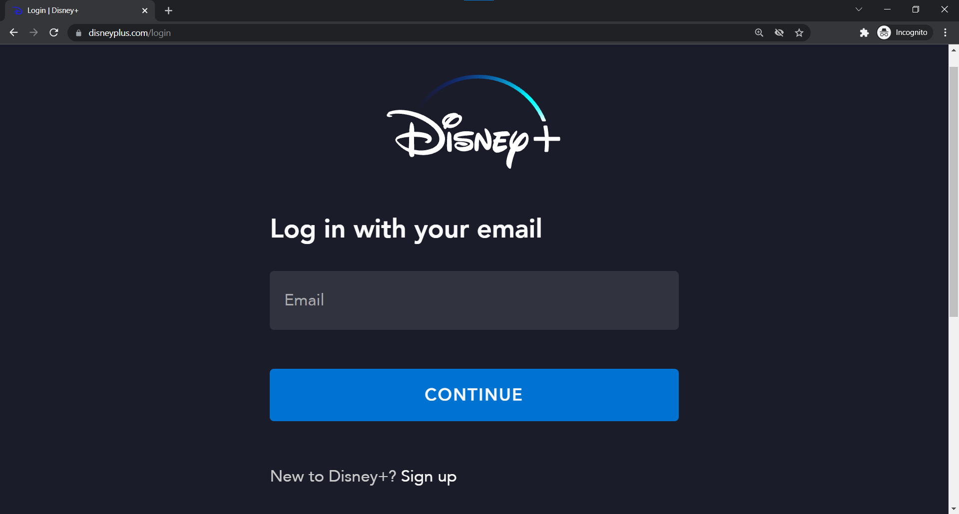Log in to Disney Plus from a PC or mobile web browser to fix can't log in Disney Plus, not signing in, or Sign In button not working