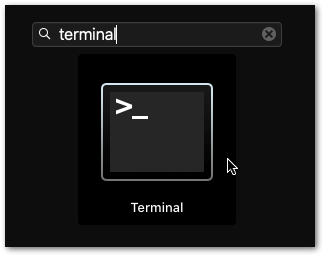open Terminal on macOS through launchpad and to flush dns cache to fix Gmail search not working, finding emails, or showing no results