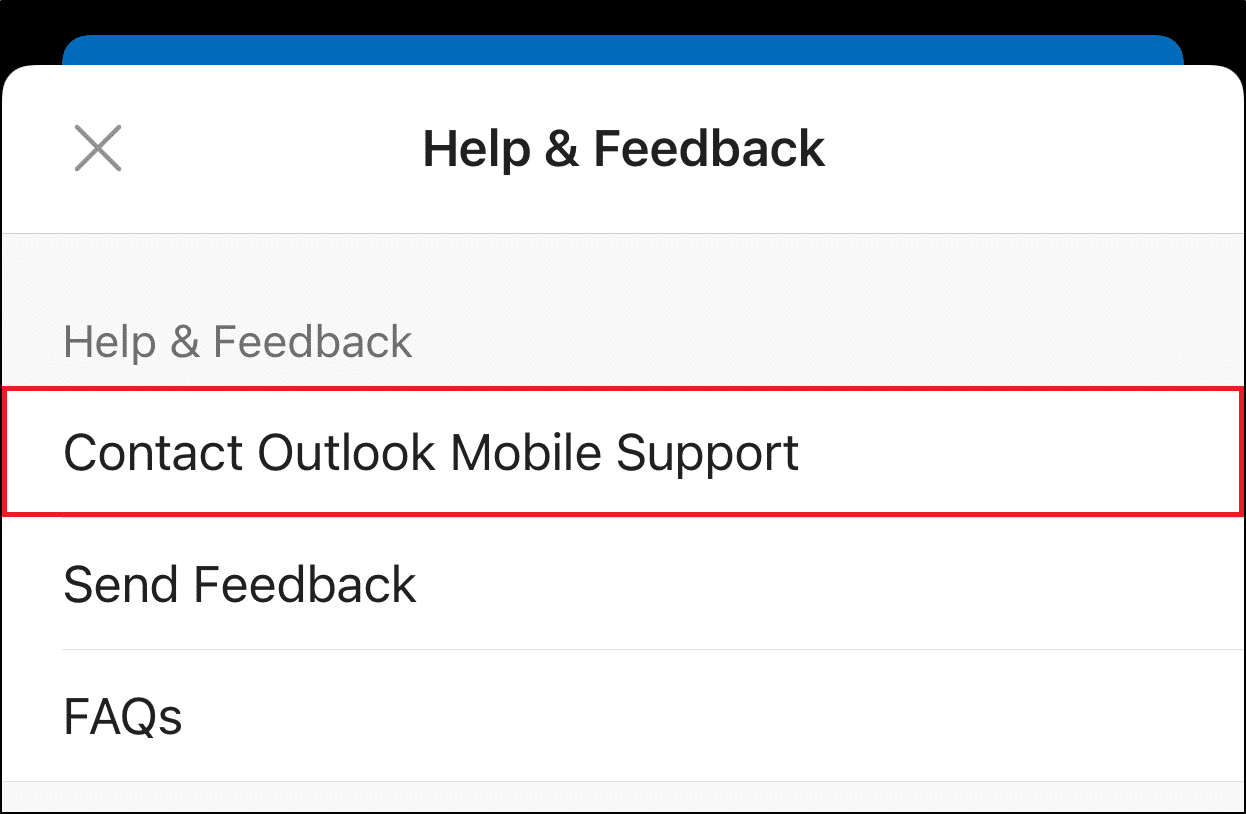 contact Outlook Mobile Support through app settings to fix Microsoft Outlook app email notifications not working on iOS or Android