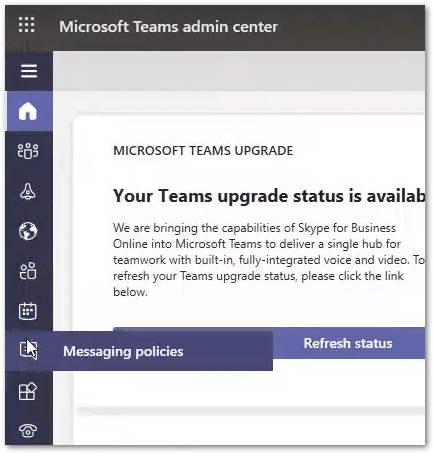 set the Microsoft Teams Messaging policy settings to fix Microsoft Teams chat messages not sending, showing, loading or working