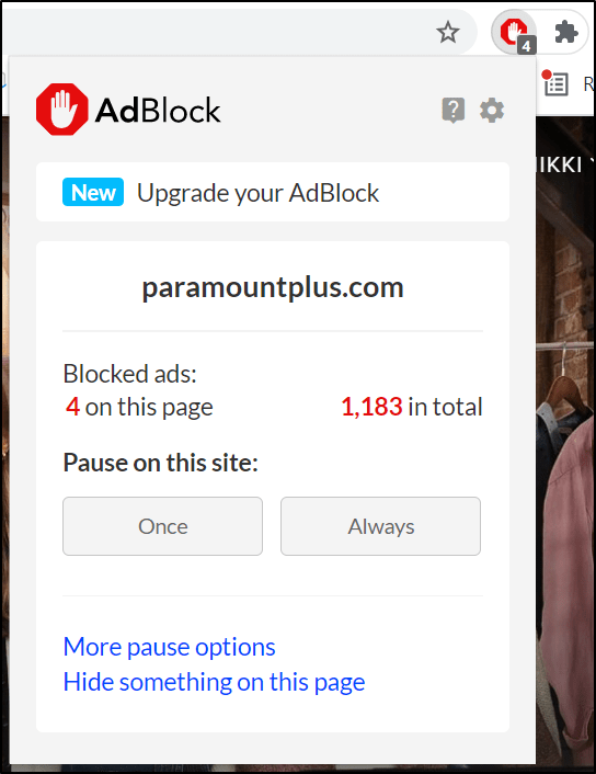 disable adblock extension on web browser to fix Gmail search not working, finding emails, or showing no results