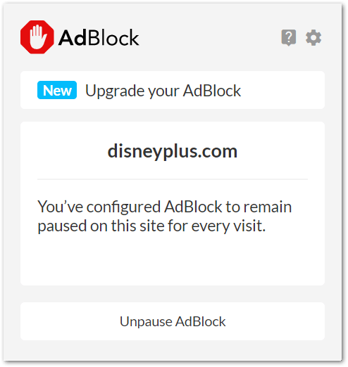 disable adblock extension on web browser to fix can't log in Disney Plus, not signing in, or Sign In button not working