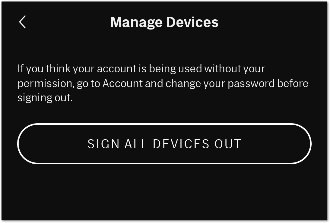 sign out of HBO Max on streaming devices through mobile app to fix HBO Max black screen, keeps freezing, crashing, or lagging