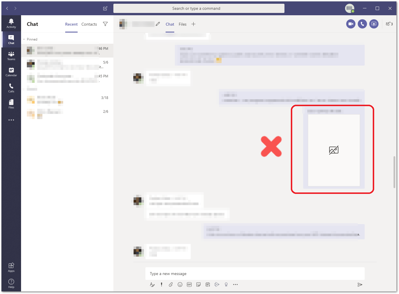 Microsoft Teams chat messages not sending, showing, or images and pictures not loading