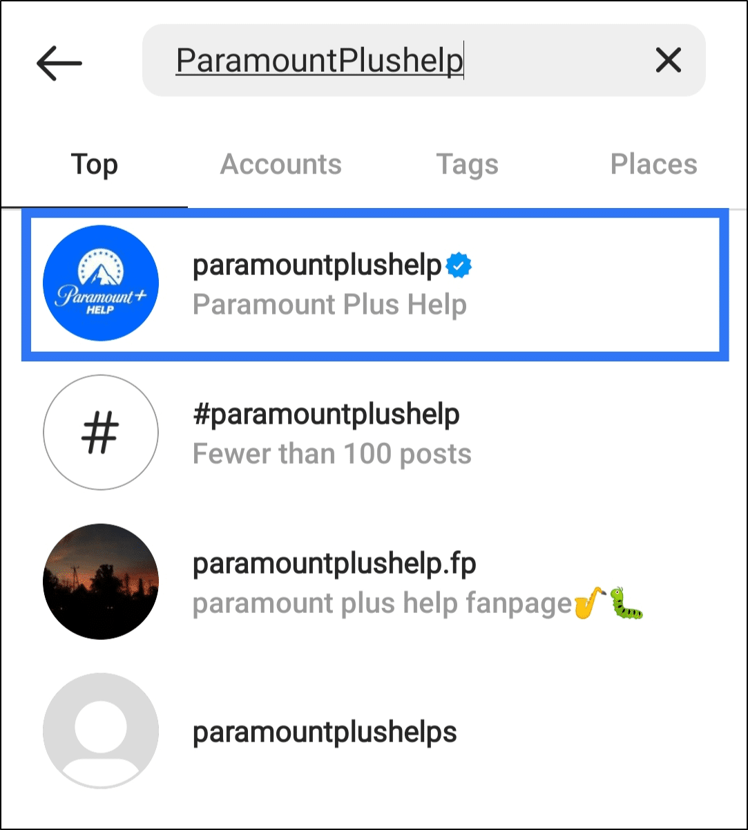 contact Paramount Plus Support Center through Instagram page to fix Paramount Plus keeps buffering, not working, playing or loading