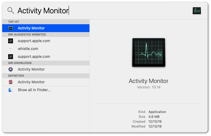 access Activity Monitor on macOS to fix Netflix keeps buffering, freezing, stuck loading or not playing