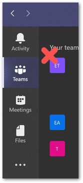 Microsoft Teams chat messages option not showing