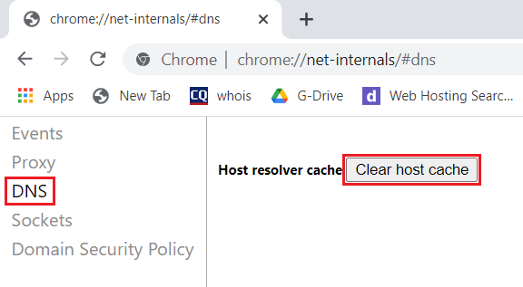 clear dns host resolver cache on Google Chrome to fix Discord keeps logging out