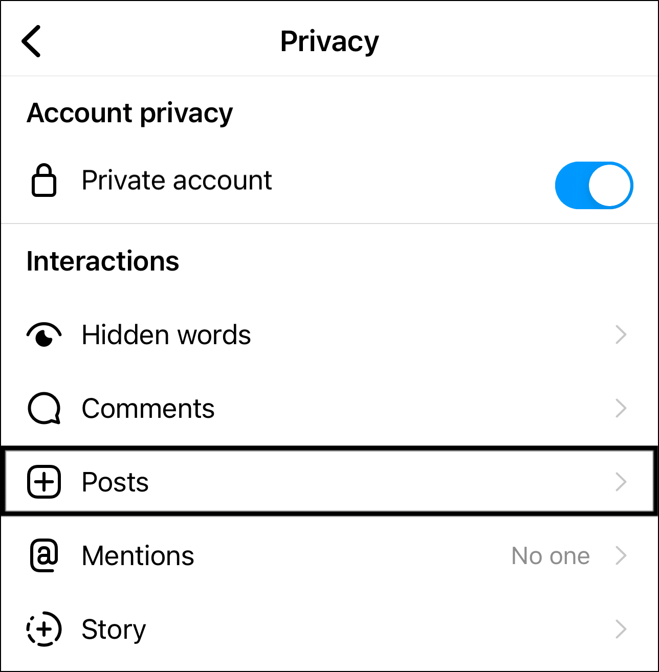 check and reconfigure post privacy settings to allow other users to tag you in posts to fix Instagram tagging or story mentions not working or showing