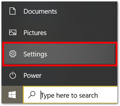 access settings menu on Windows to check for pending software/operating system updates to fix Amazon Prime Video keeps buffering, stopping, freezing or not loading, working, internet connection/streaming problems