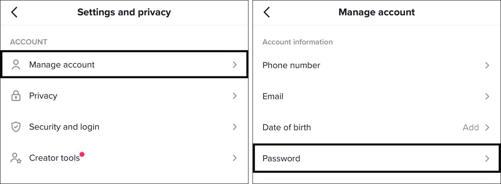 reset TikTok account password to fix can't log in to TikTok, "Too many attempts, please try again" error message, or login failed