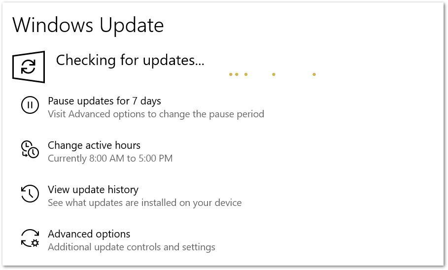 check for OS updates on Windows through settings to fix Peacock TV buffering, not loading or working