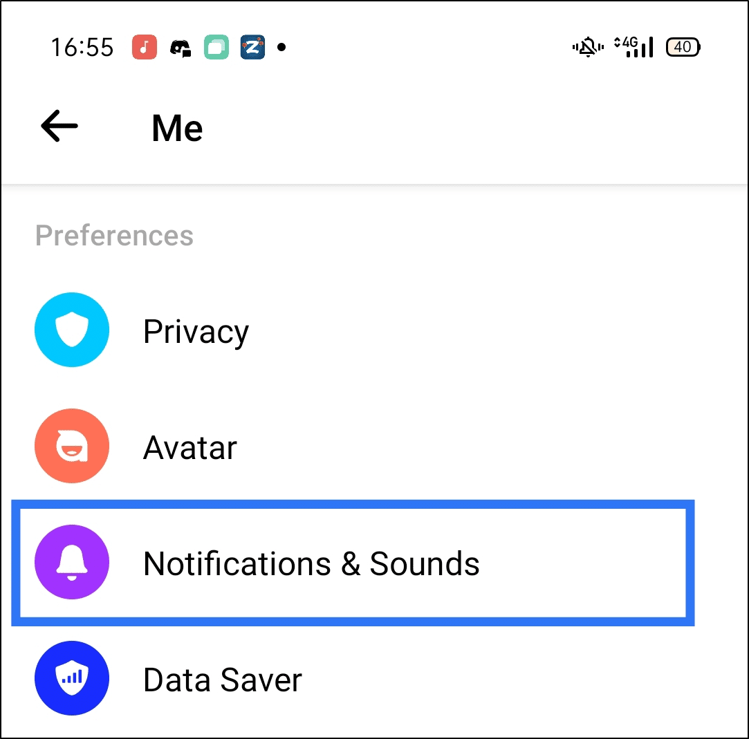 enable system notification settings to fix Facebook Messenger not sending, working, receiving, showing or loading messages