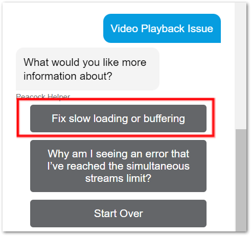 contact Peacock TV Support Center through official website to fix Peacock TV buffering, not loading or working