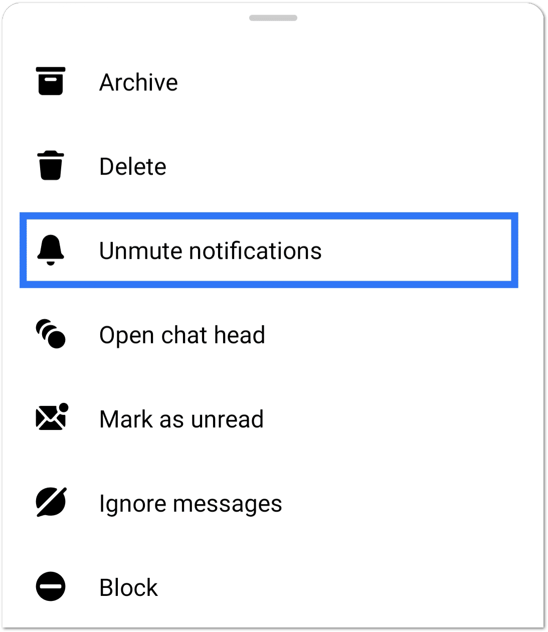 Unmute Facebook Messenger notifications through app settings to fix messages not sending, working, receiving, showing or loading