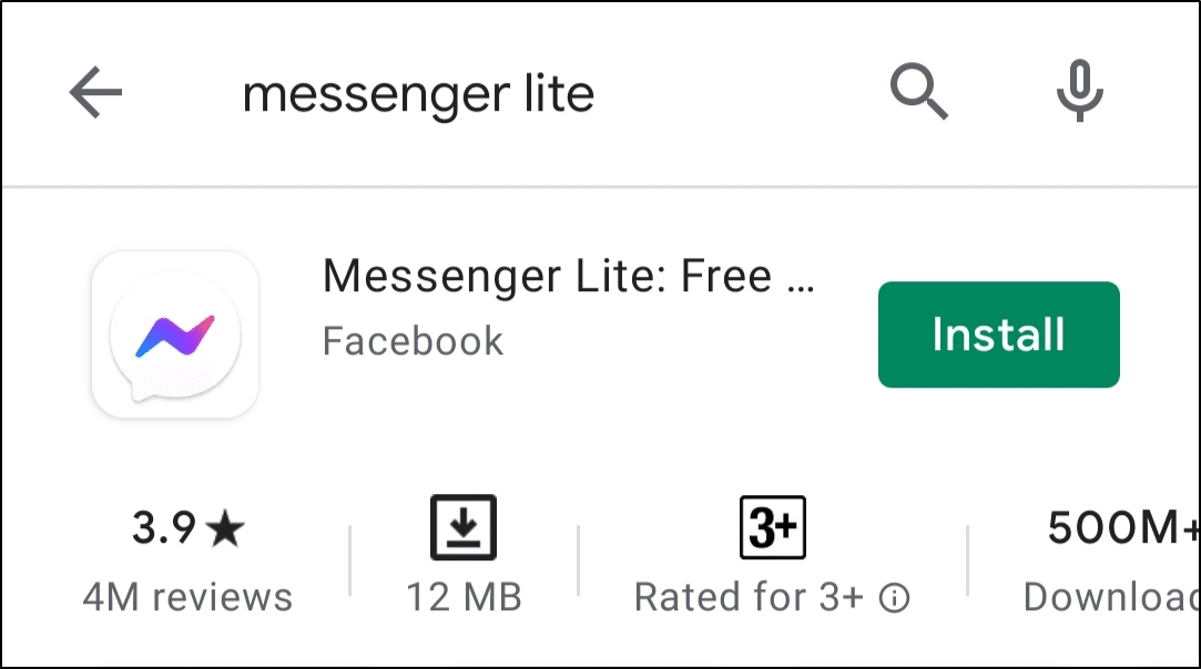 use Messenger Lite or a different app client to fix messages not sending, working, receiving, showing or loading