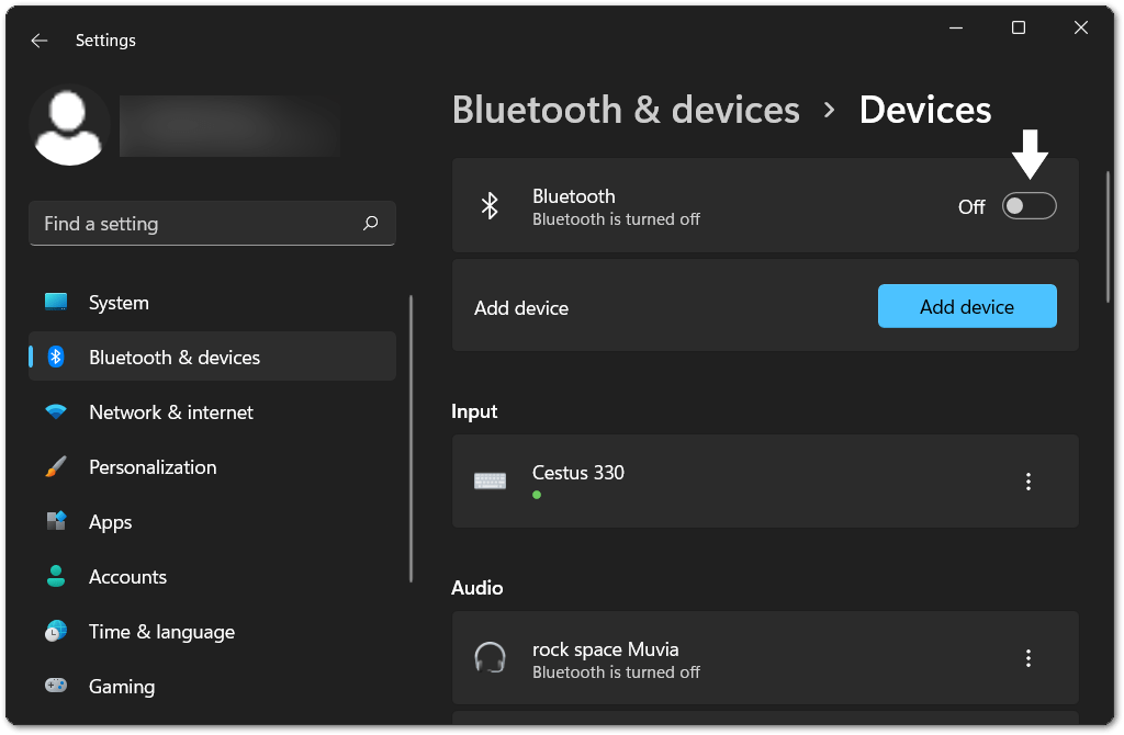 disable Bluetooth through Windows settings to fix Netflix no sound, audio problems/issues or volume not working