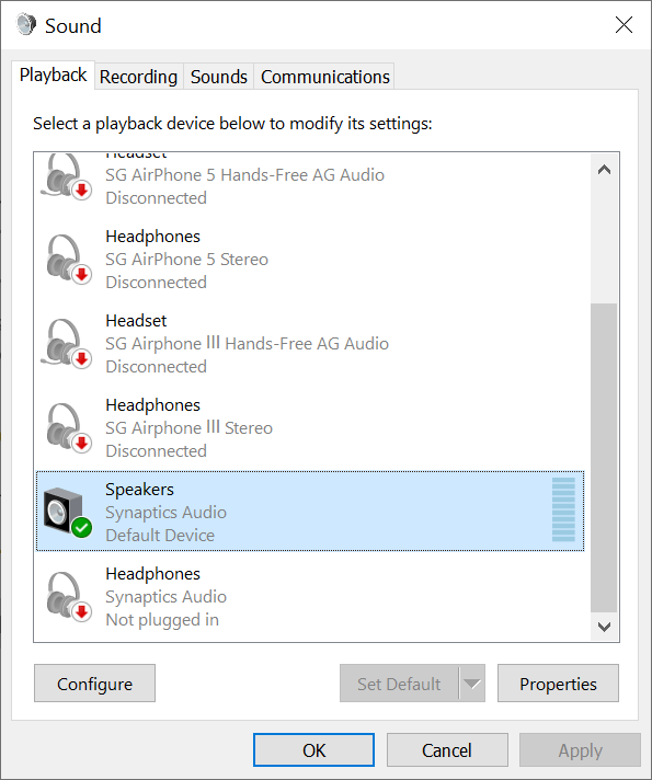 select audio device to configure settings on Windows to fix Netflix no sound, audio problems/issues or volume not working
