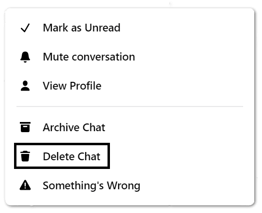 clear chat conversations through Facebook Messenger website to fix messages not sending, working, receiving, showing or loading