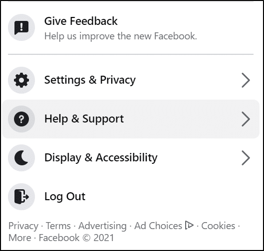 Contact Facebook Support through website to fix messages not sending, working, receiving, showing or loading