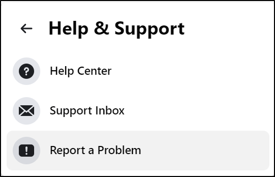 Contact Facebook Support through website to fix messages not sending, working, receiving, showing or loading