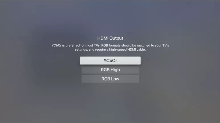 change and set Audio Output to HDMI on Apple TV to fix Netflix no sound, audio problems/issues or volume not working