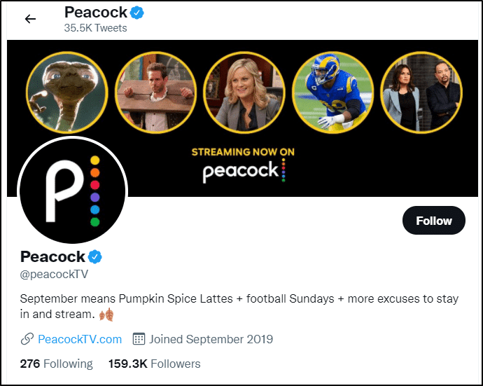 Check Peacock TV server status or contact through Twitter page to fix Peacock TV buffering, not loading or working