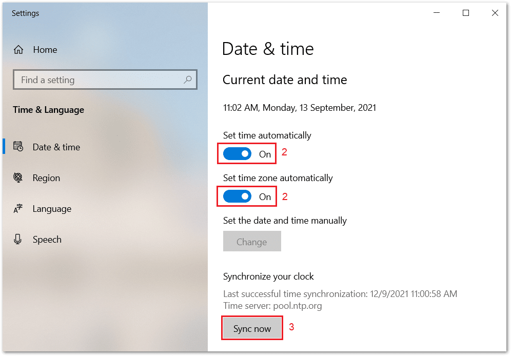 recalibrate the date and time settings or set automatically on Windows to fix YouTube search bar and filters not working or showing results