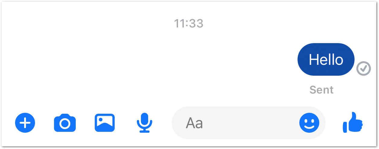 Facebook Messenger sent phase icon