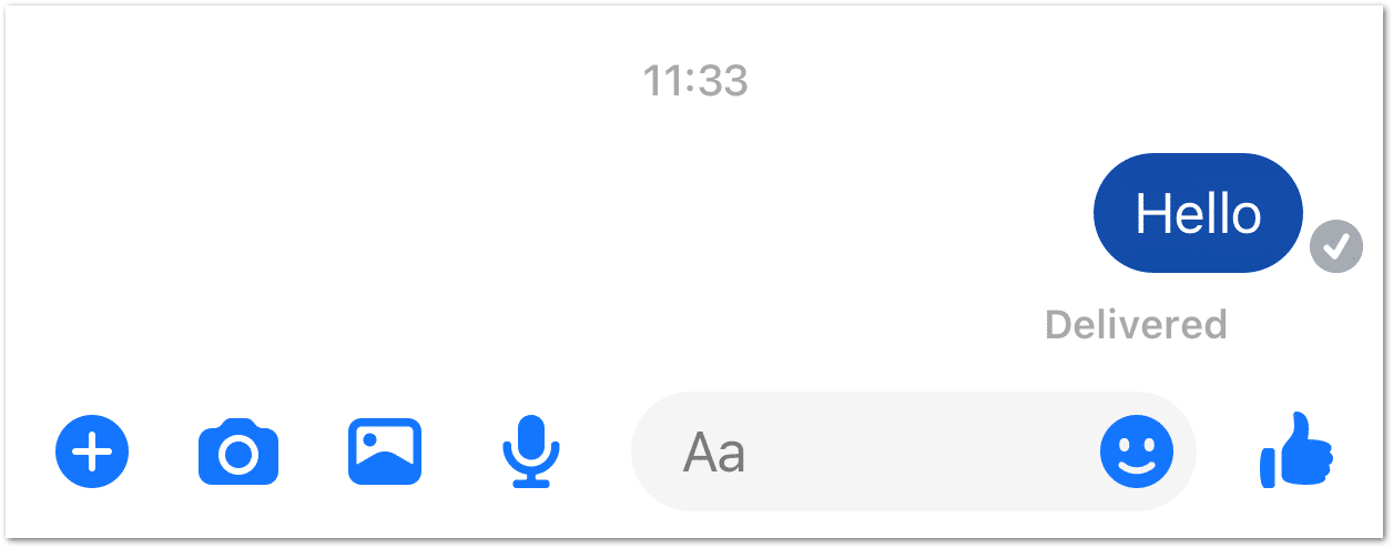 Facebook Messenger Delivered phase icon