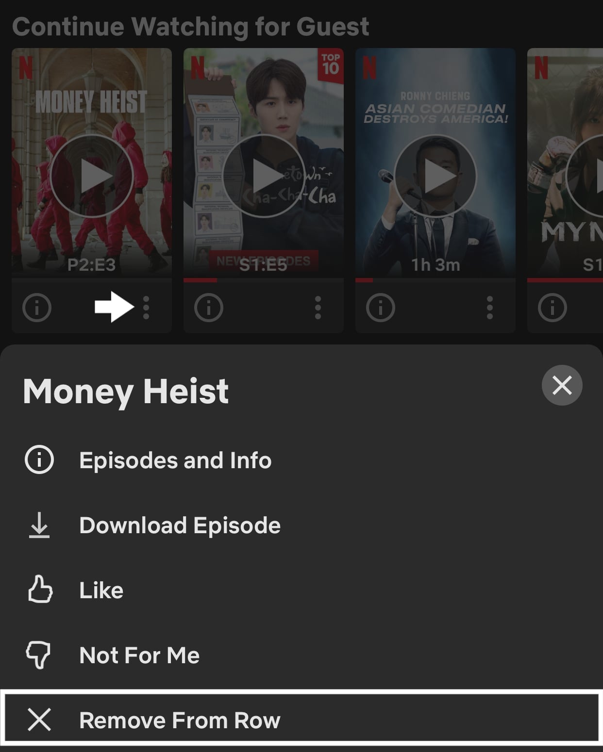 delete titles from your Netflix Continue Watching list to fix the Netflix Continue Watching or My List features not working, showing, loading, or updating