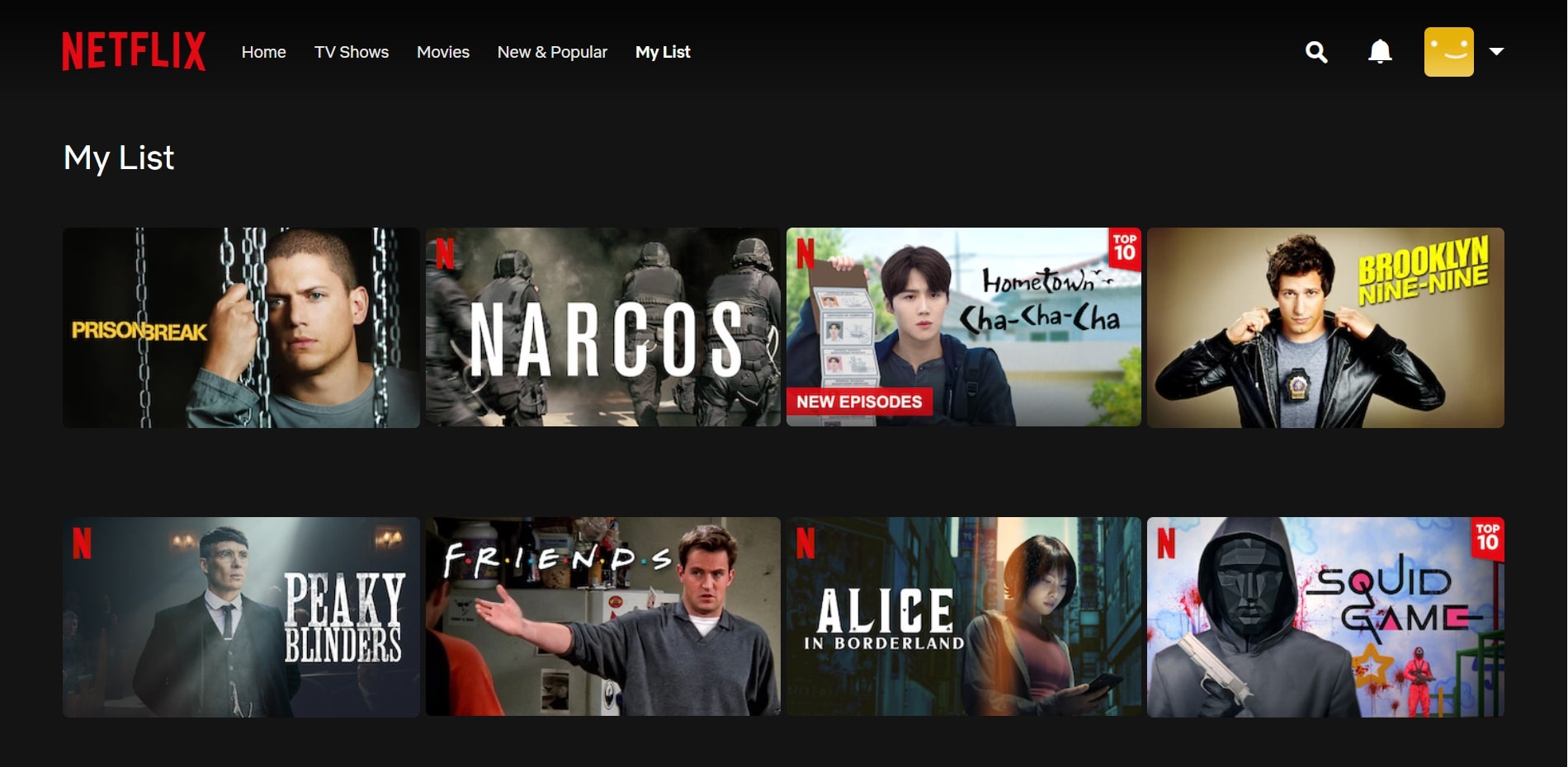 Netflix my list feature not working, showing, loading, or updating