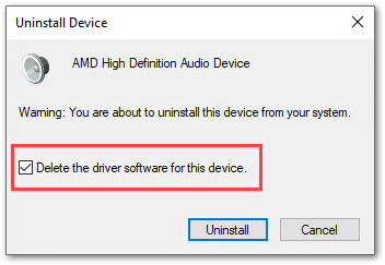 Uninstall to reinstall the audio driver on Windows Device Manager settings to fix HBO Max no sound, audio, or volume not working or playing