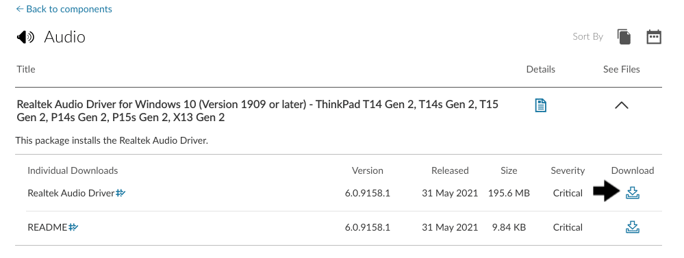 Downloading and installing driver updates manually from the manufacturer's website to fix HBO Max no sound, audio, or volume not working or playing